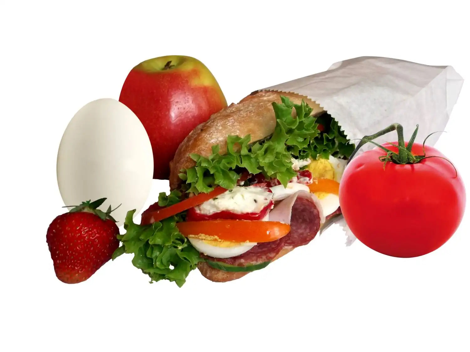 Papierfaltenbeutel weiß