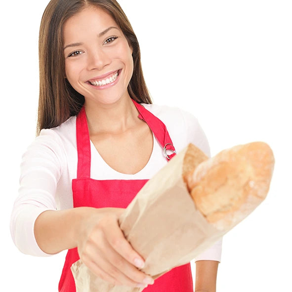 Papierfaltenbeutel braun Baguette