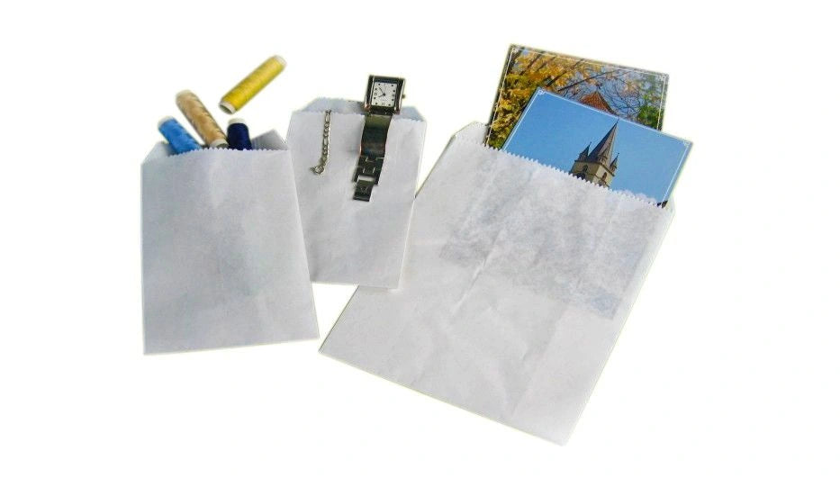 Papier Flachbeutel weiß