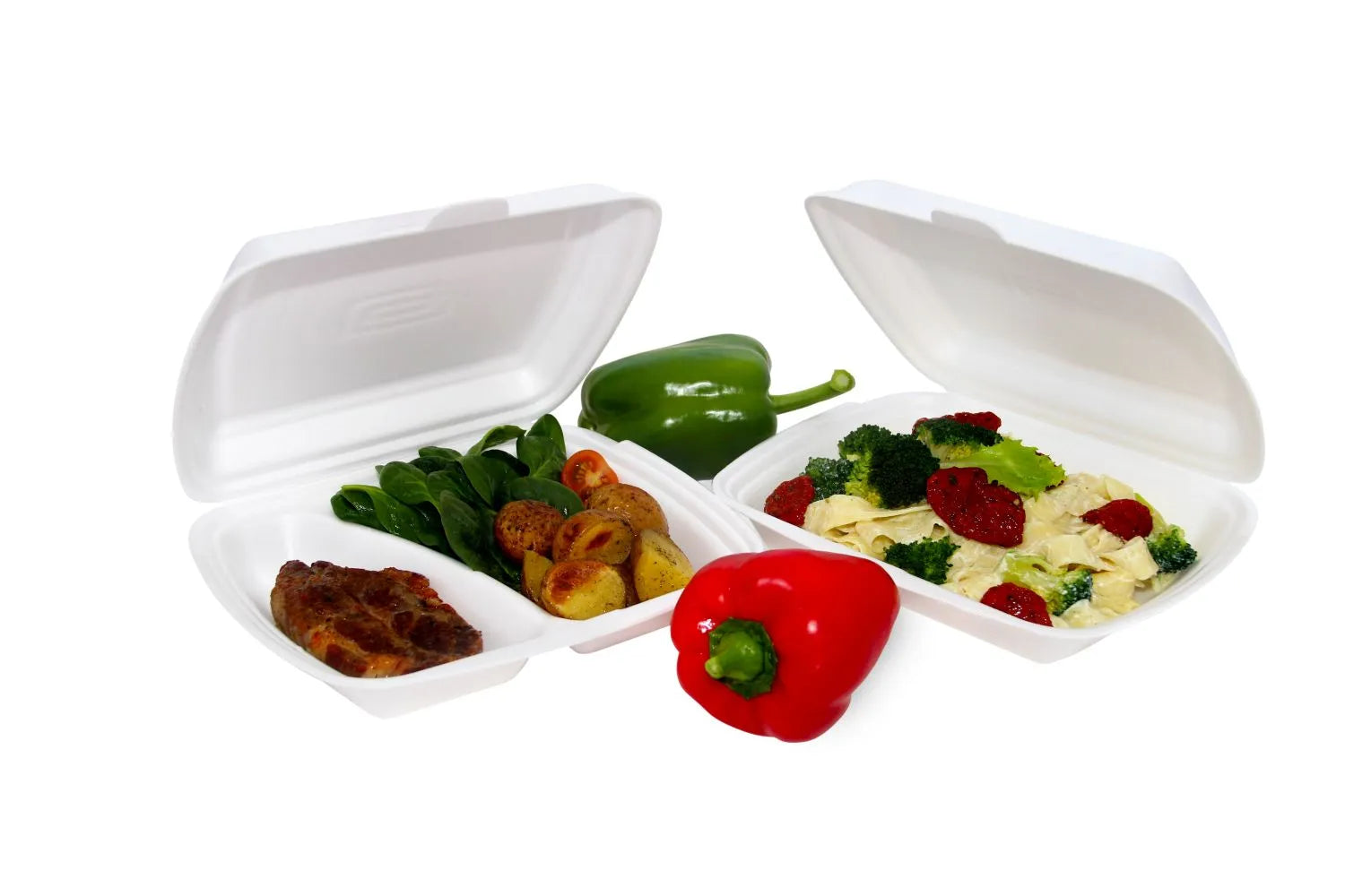 Menü-Box (XPS) weiß 2-geteilt