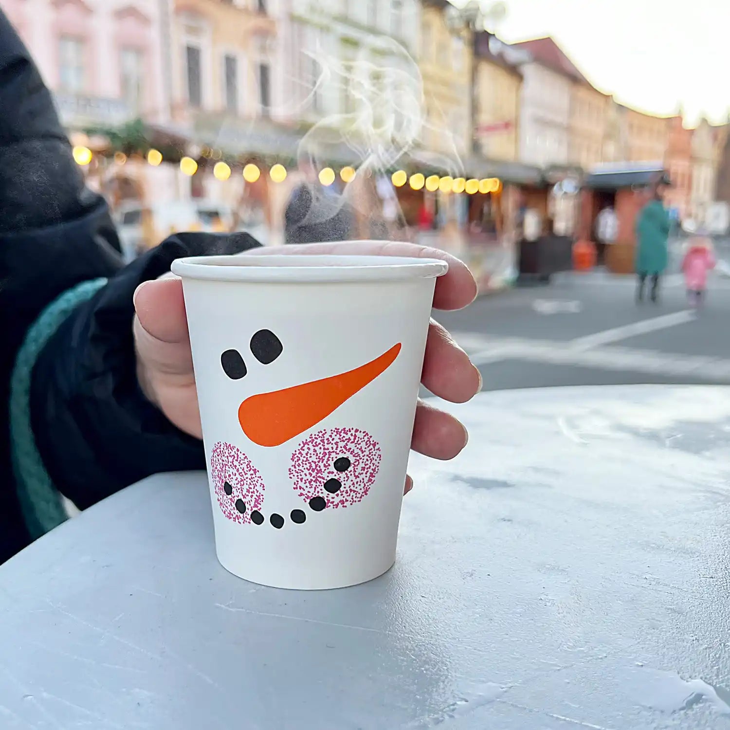 Pappbecher (PAP/PE) Schneemann