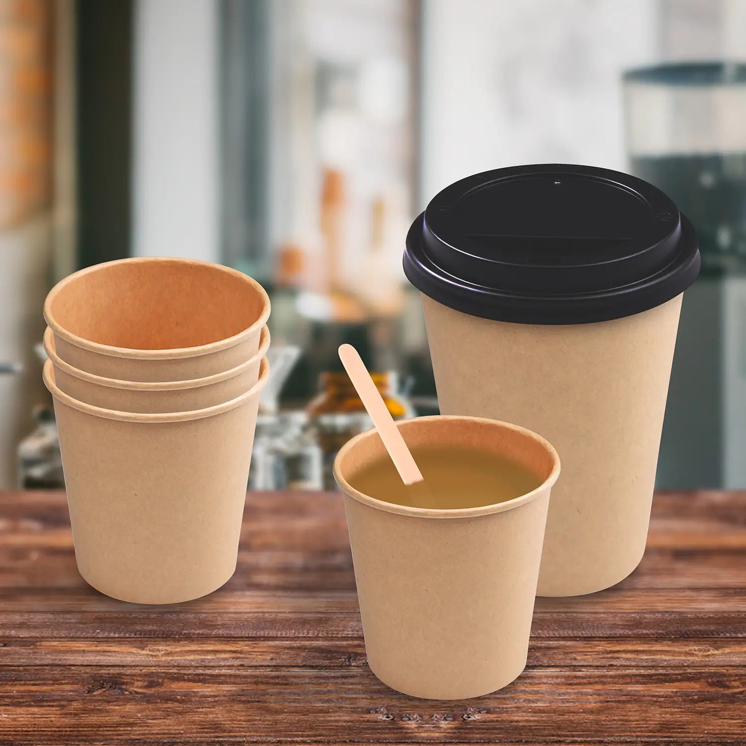 Pappbecher (PAP/PE) kraft 12oz