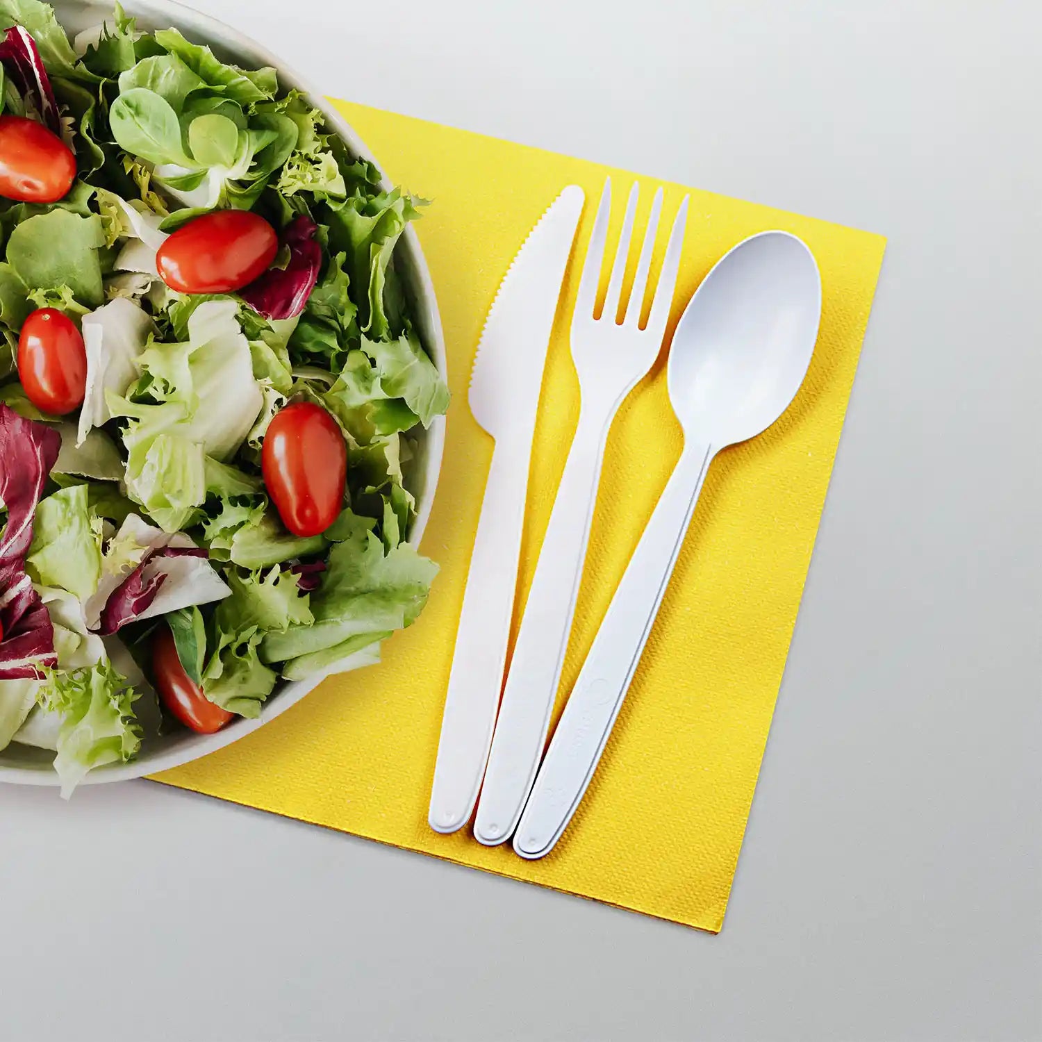 Gabel (PP) wiederverwendbar weiß 18,5cm [50 St.]