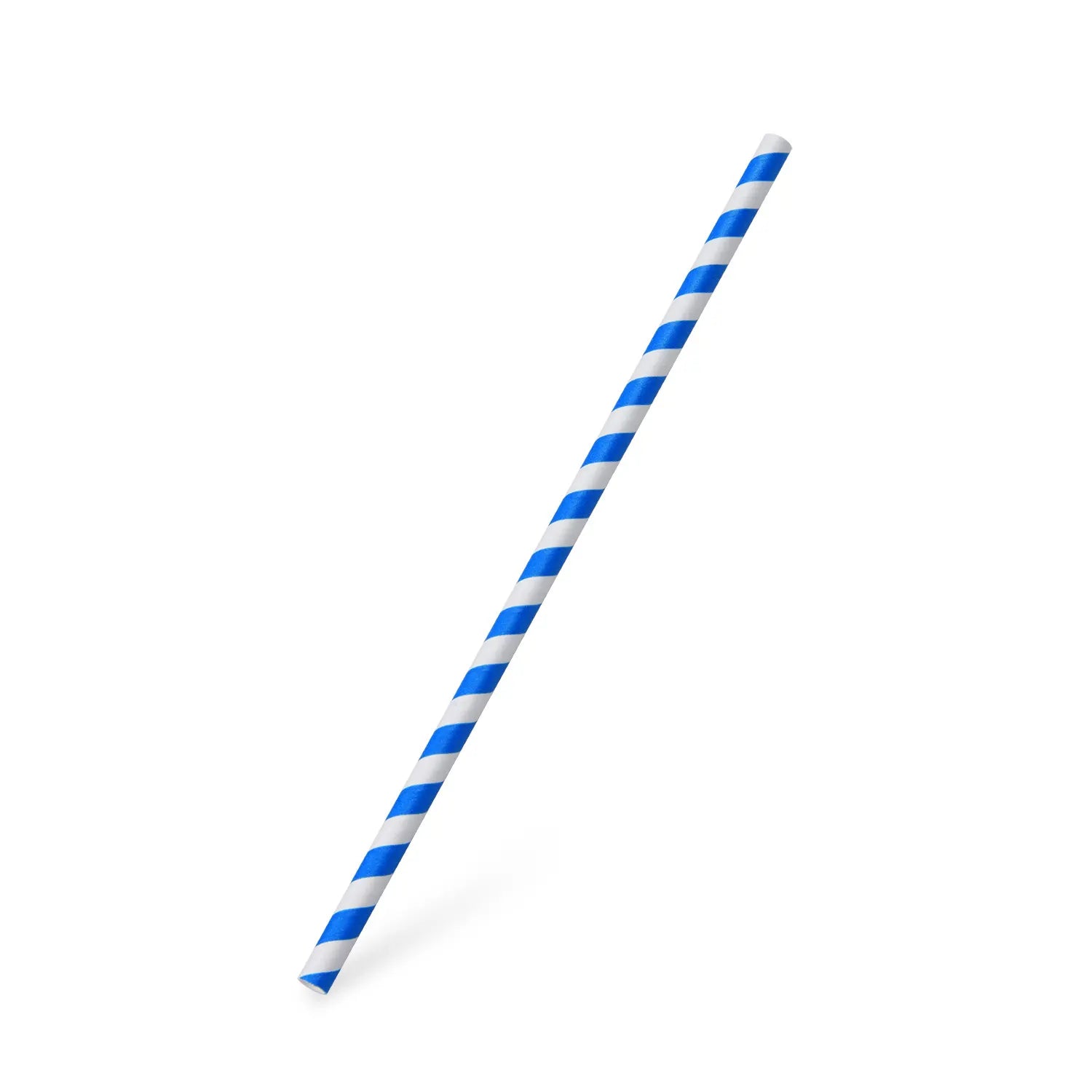 Papiertrinkhalm Spirale blau