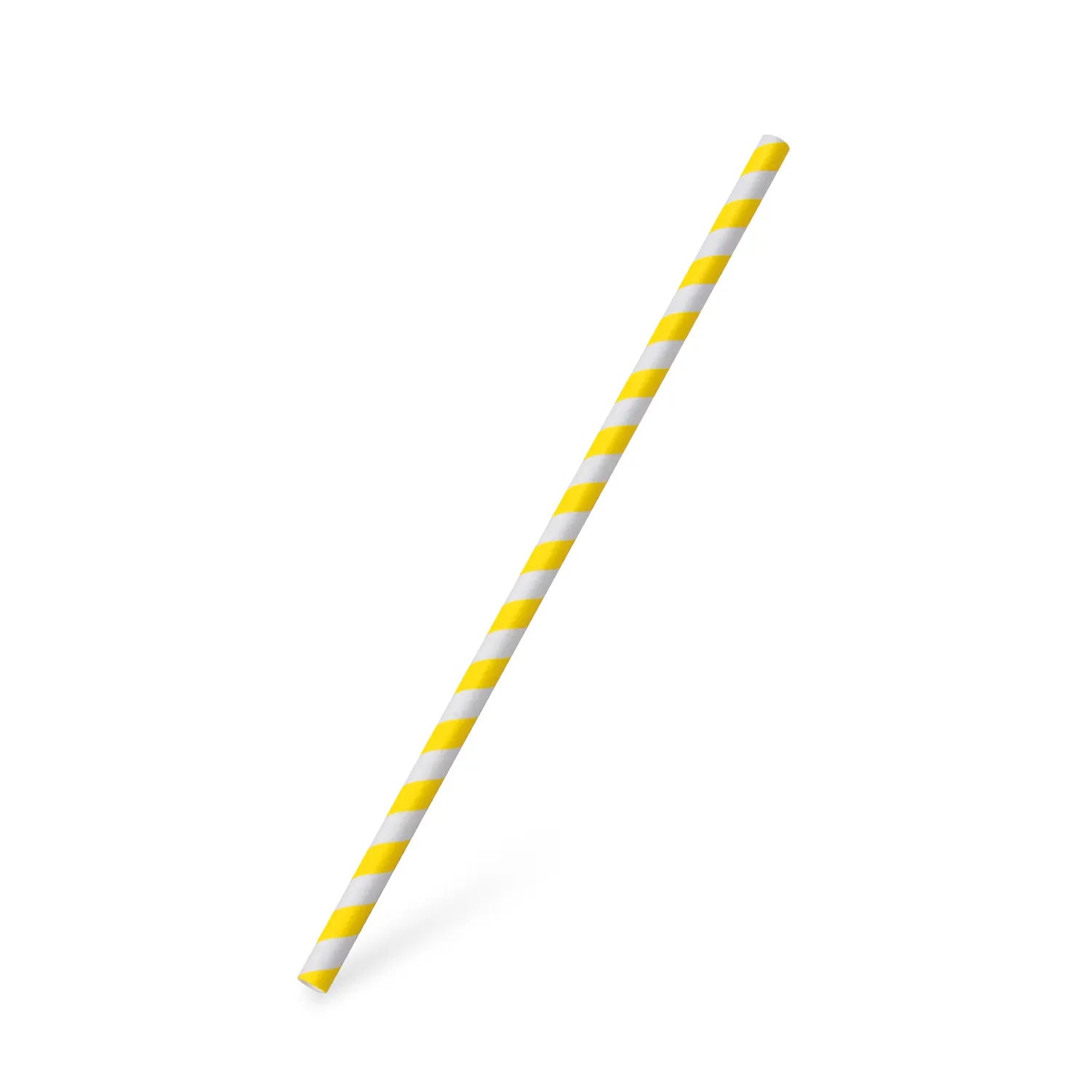 Papiertrinkhalm Spirale gelb