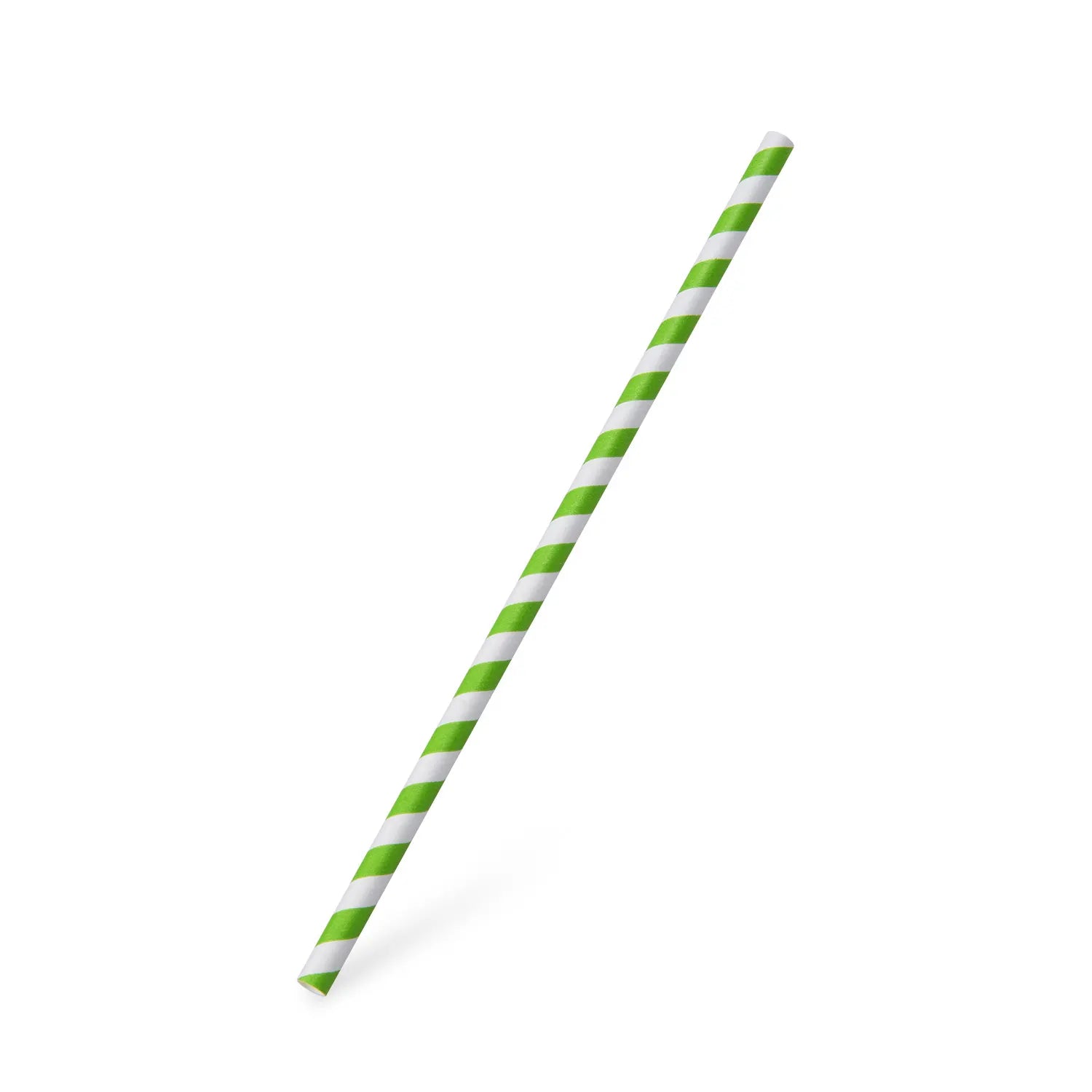 Papiertrinkhalm Spirale grün