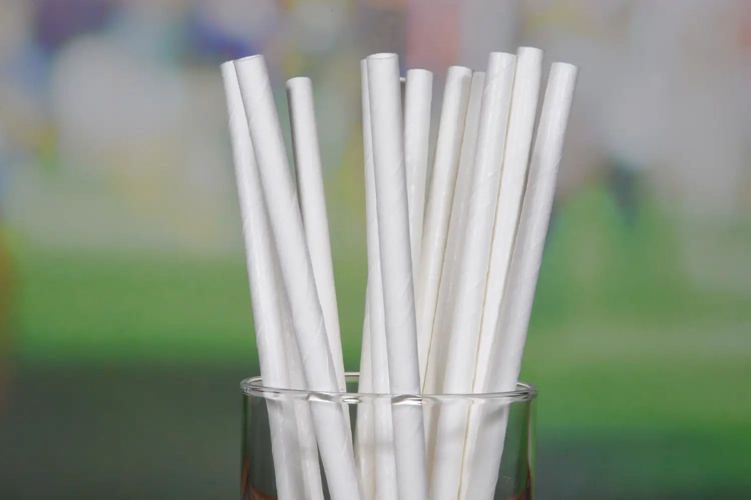 Papiertrinkhalm weiß