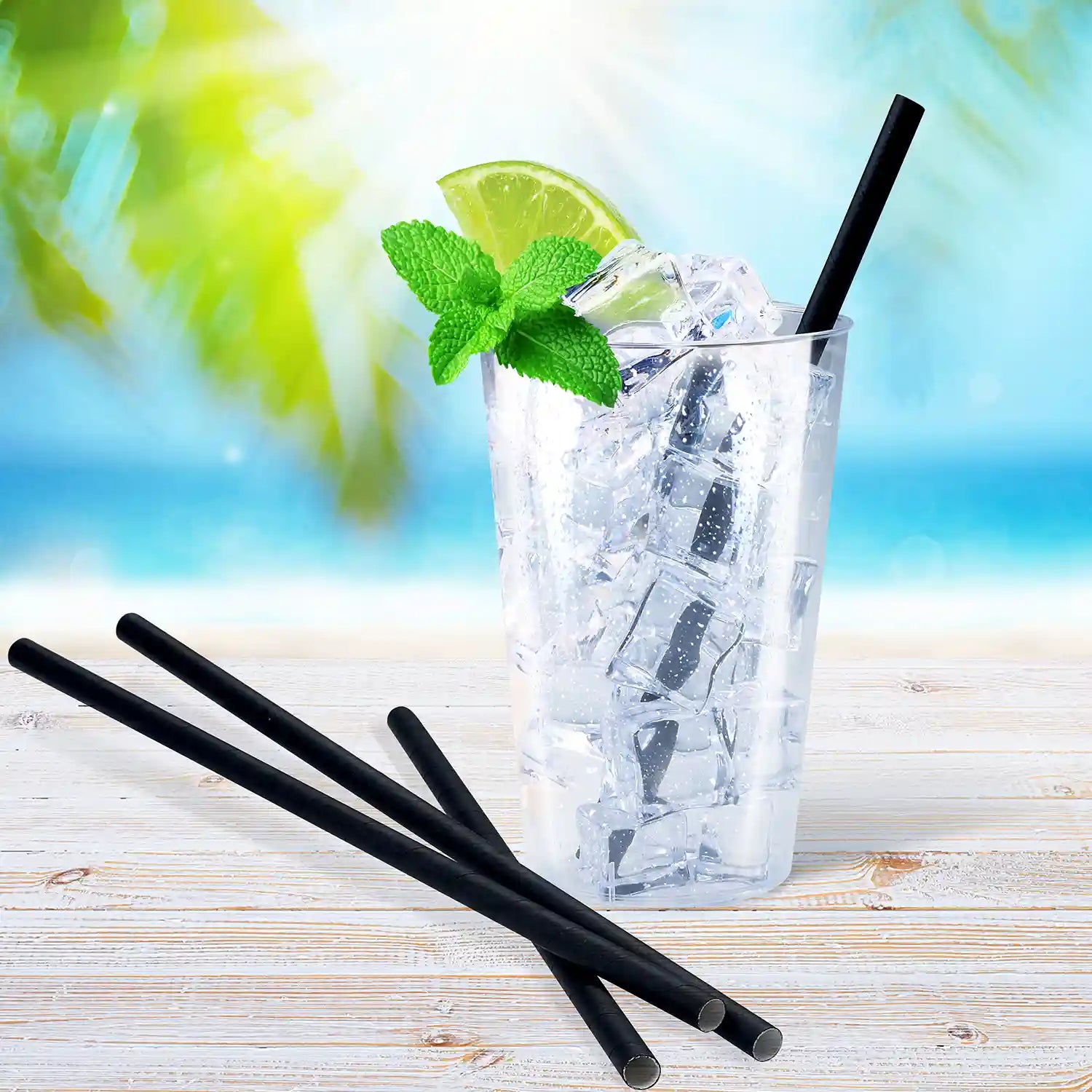 Trinkhalm schwarz Jumbo