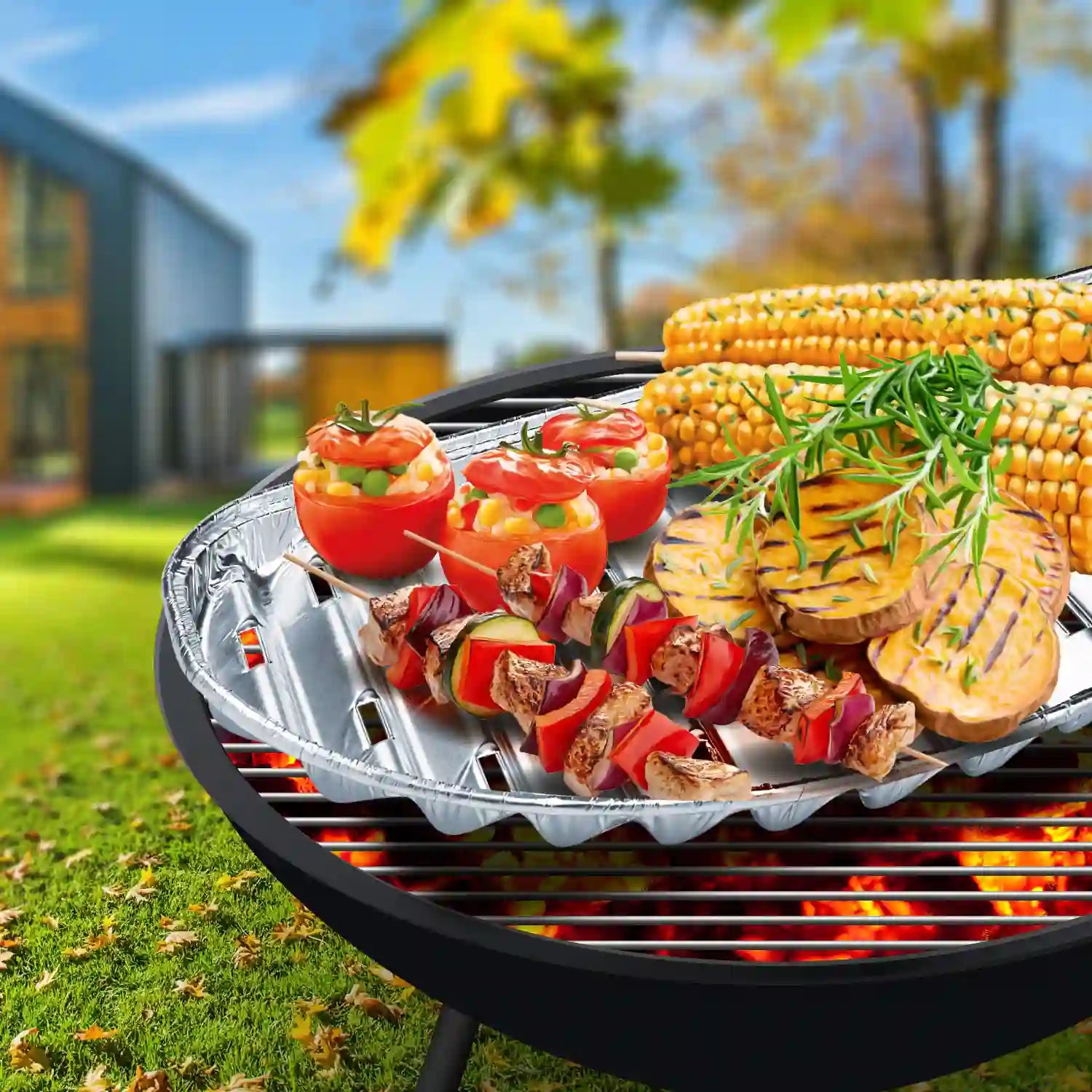 Grillpfanne halbrund