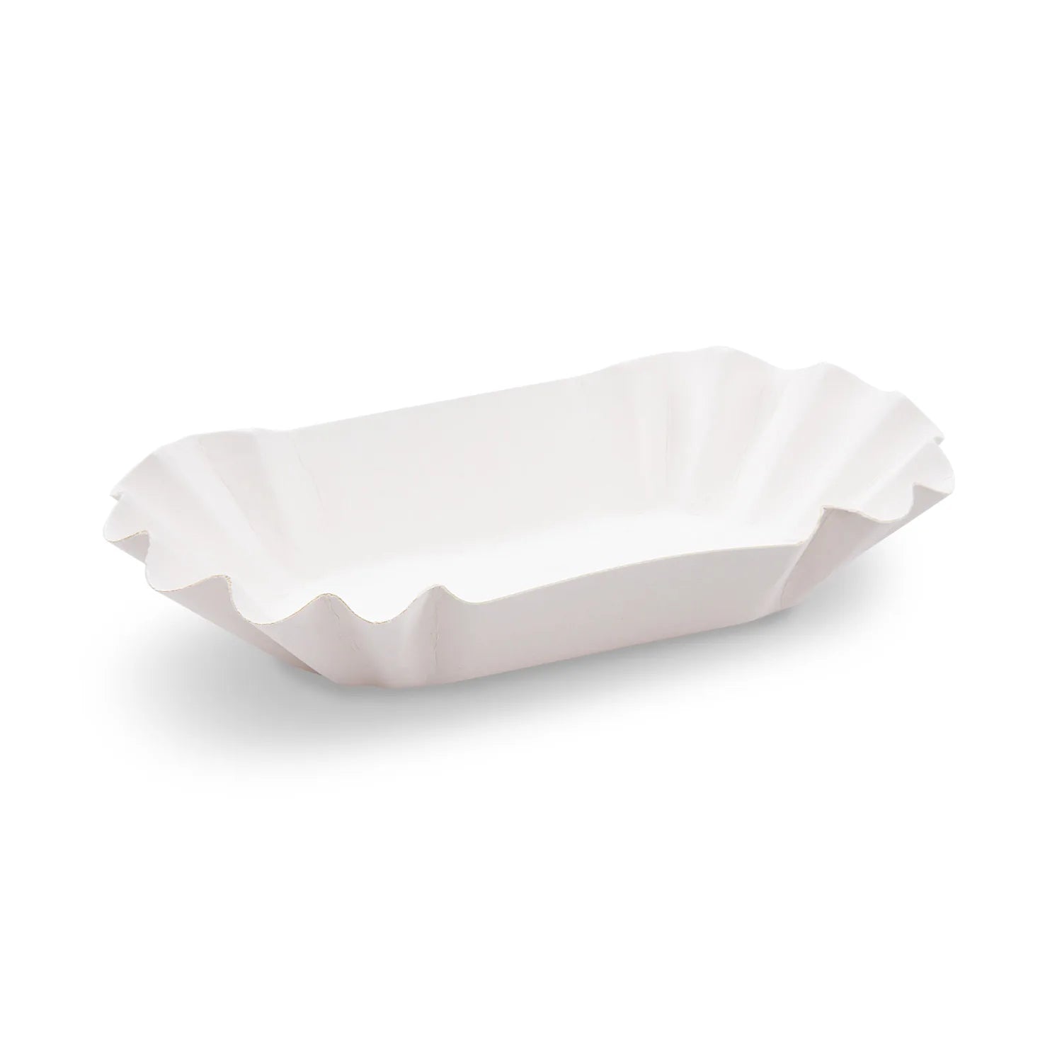 Pappteller oval weiß