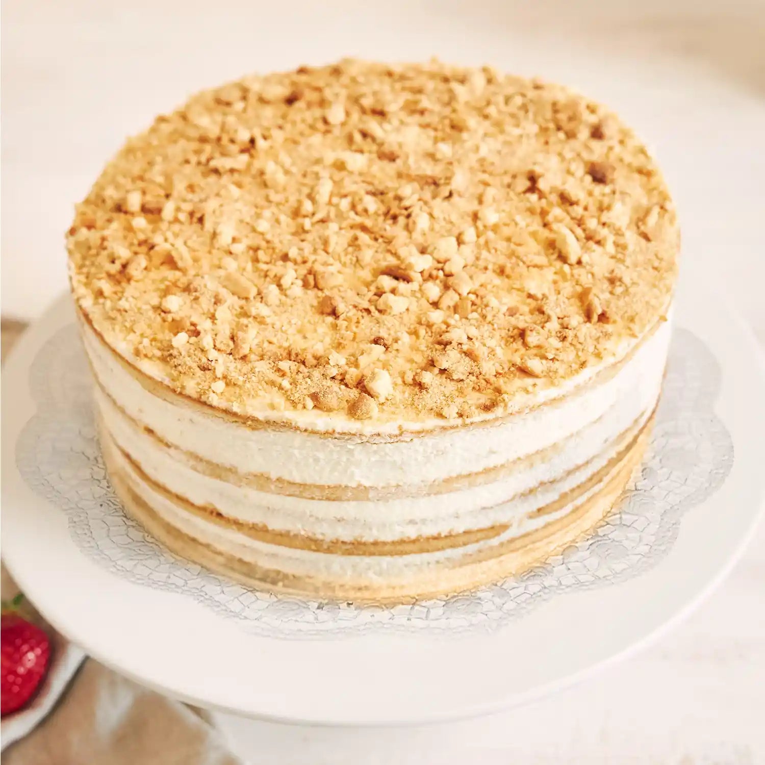 Deko-Tortenspitze rund weiß