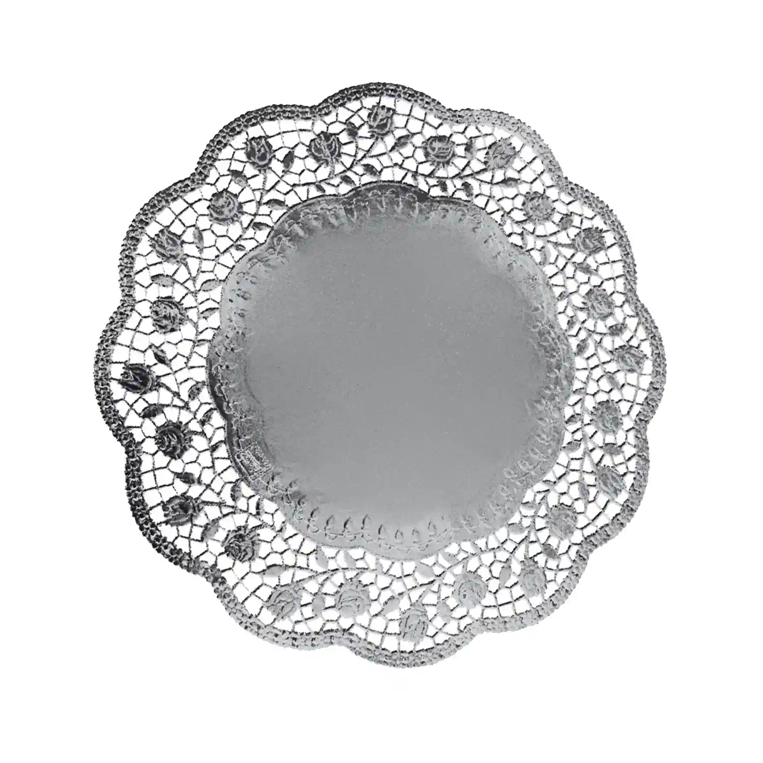 Deko-Tortenspitze rund silber