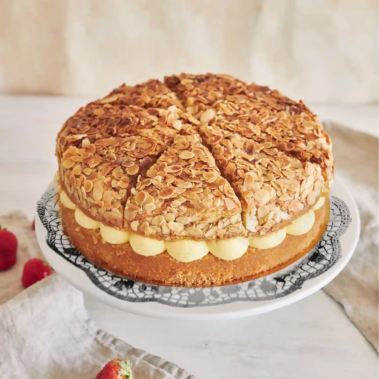 Deko-Tortenspitze silber rund