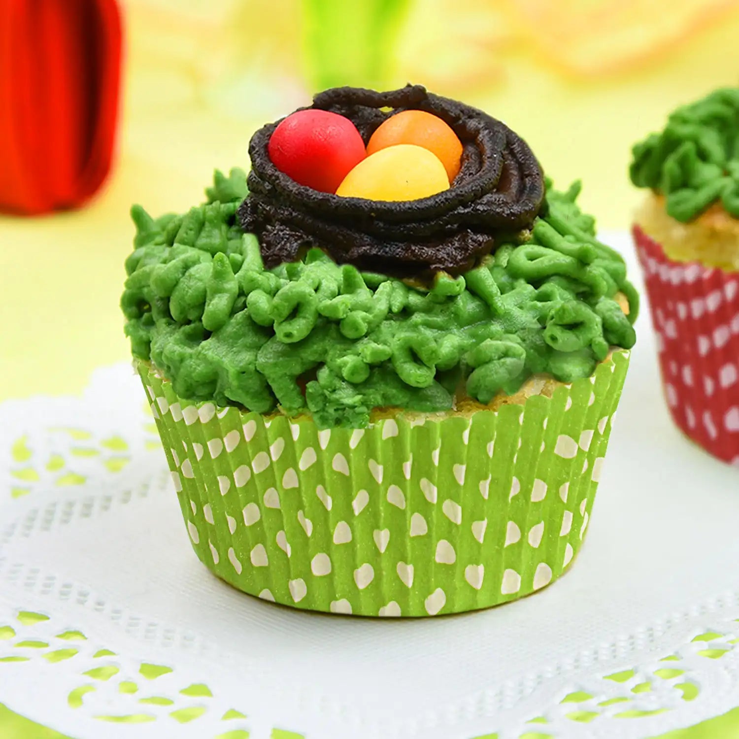 Gebäckkapsel gelbgrün