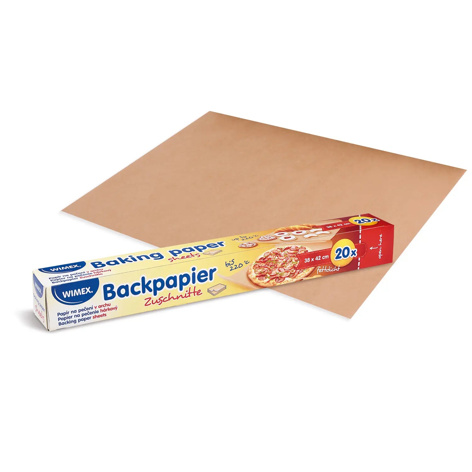 Backpapier Zuschnitt braun