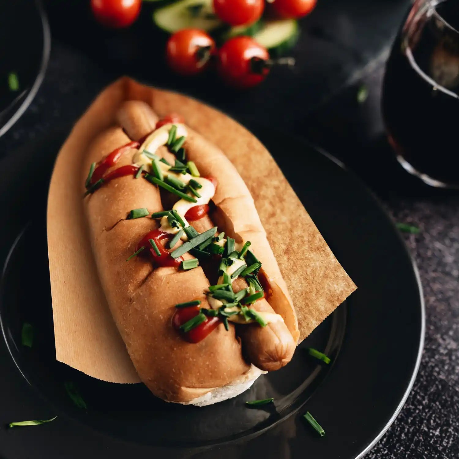 Papierbeutel braun für Hotdog