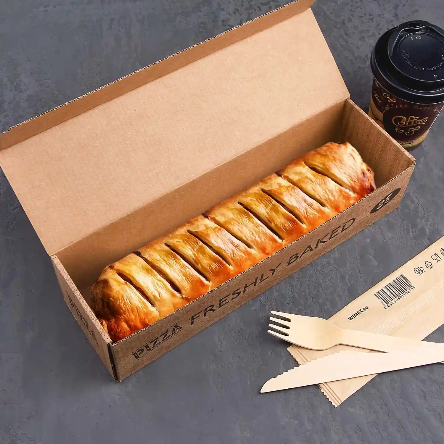 Pizzakarton (aus Mikrowellpappe) Rollpizza