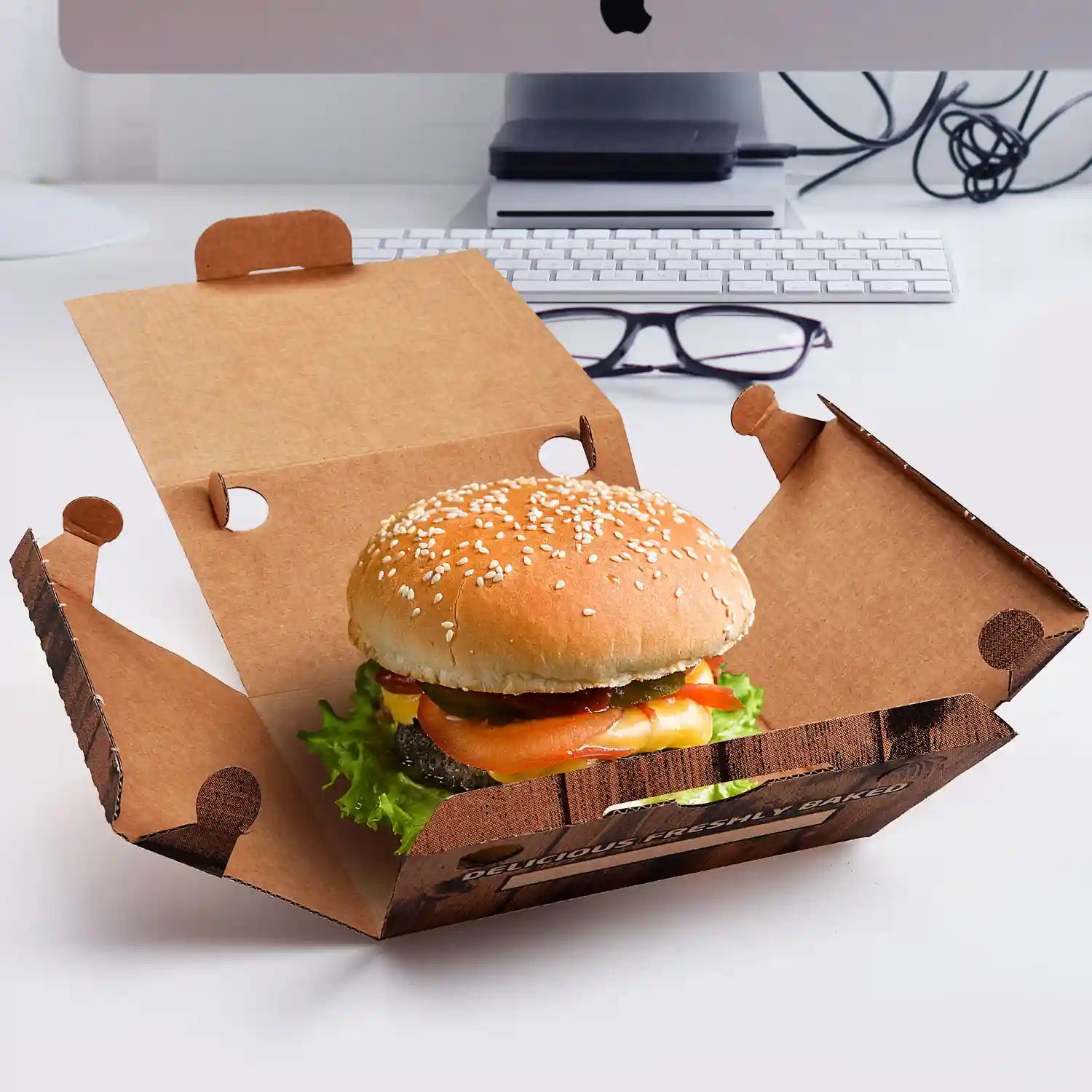 Burgerbox kraft bedruckt