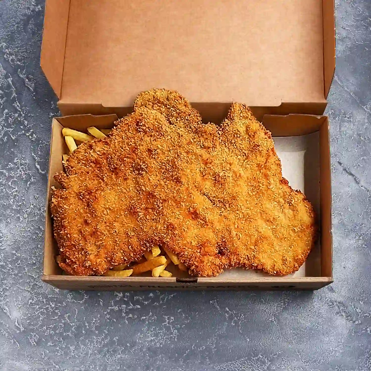Schnitzelbox kraft bedruckt