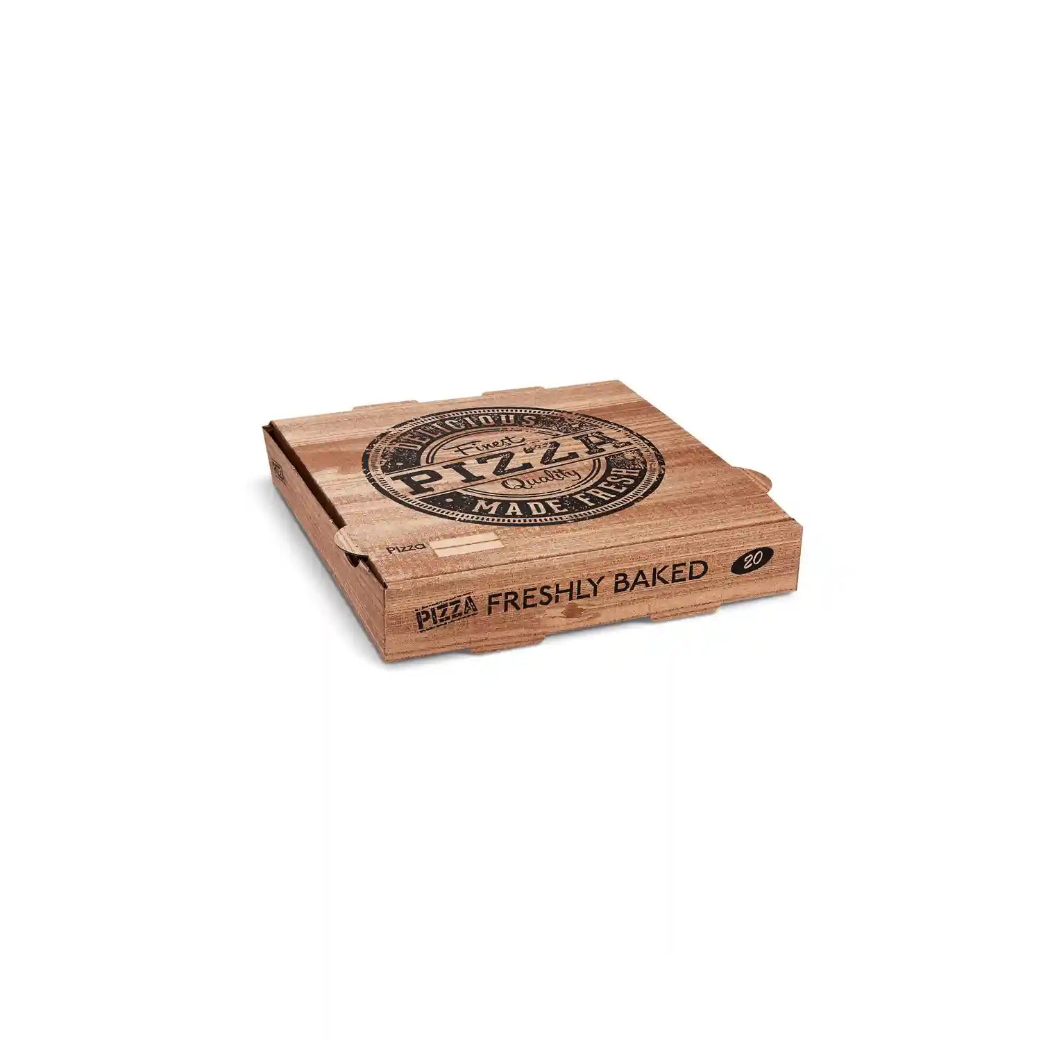 Pizzakarton (aus Mikrowellpappe) 20 x 20 x 4 cm