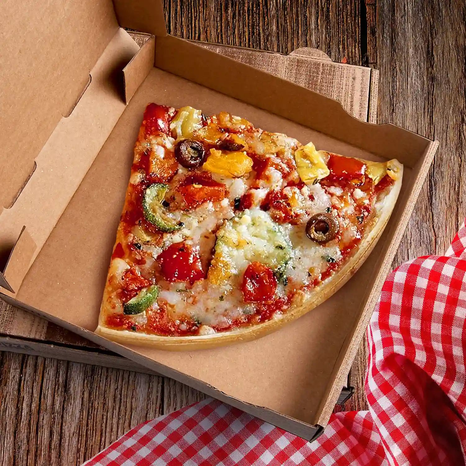 Pizzakarton (aus Mikrowellpappe) 24 x 24 x 4cm