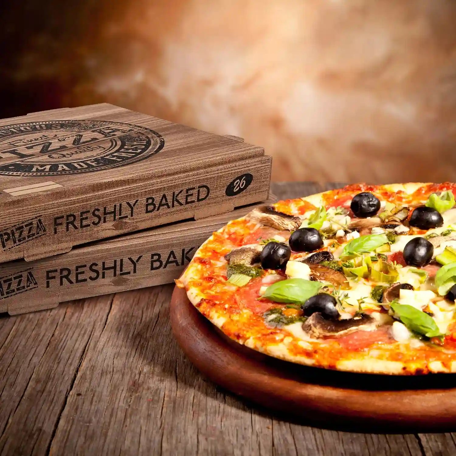 Pizzakarton (aus Mikrowellpappe) 