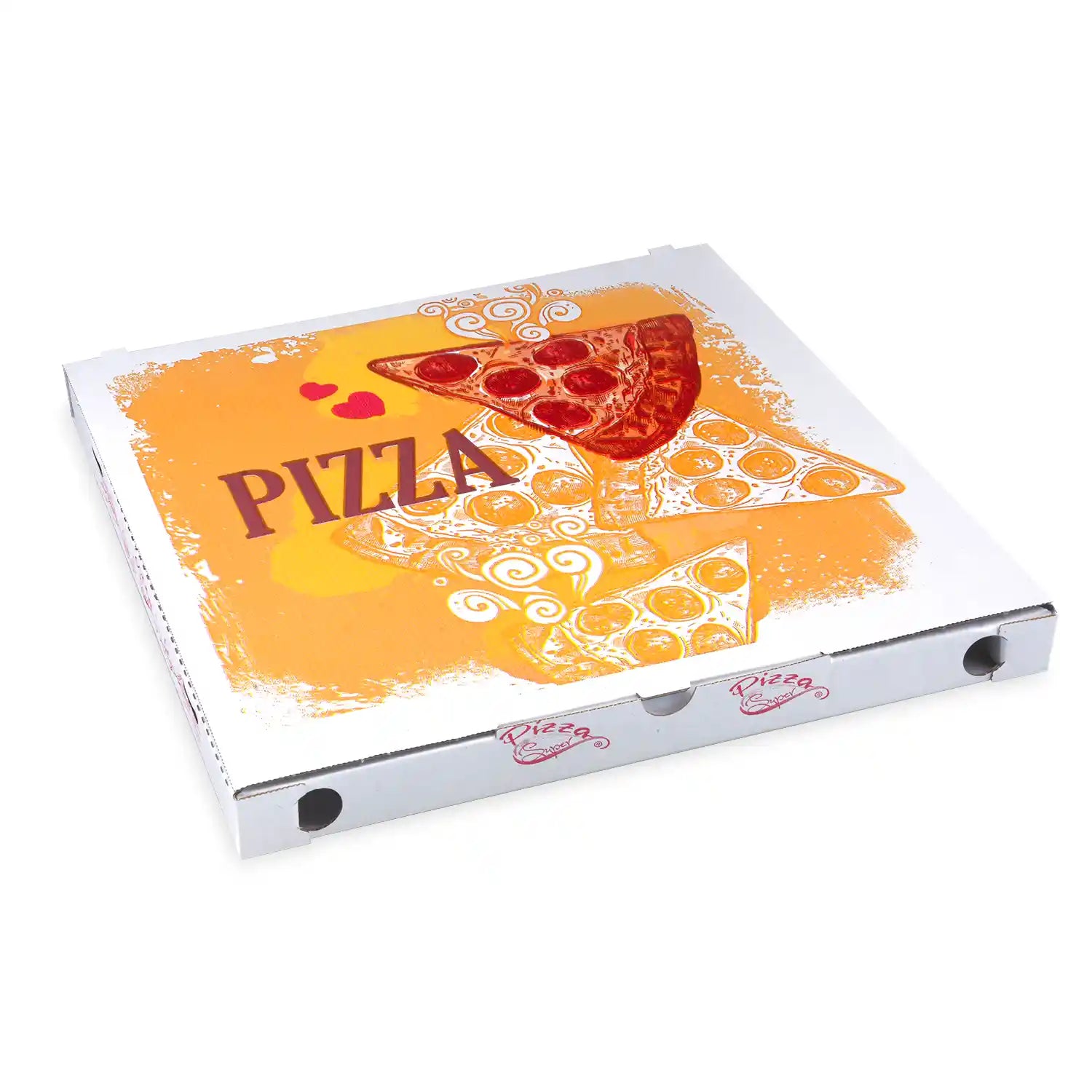 Pizzakarton (aus Mikrowellpappe) weiß