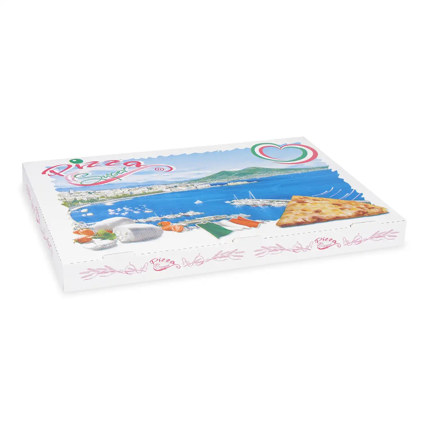 Pizzakarton (aus Mikrowellpappe) weiß