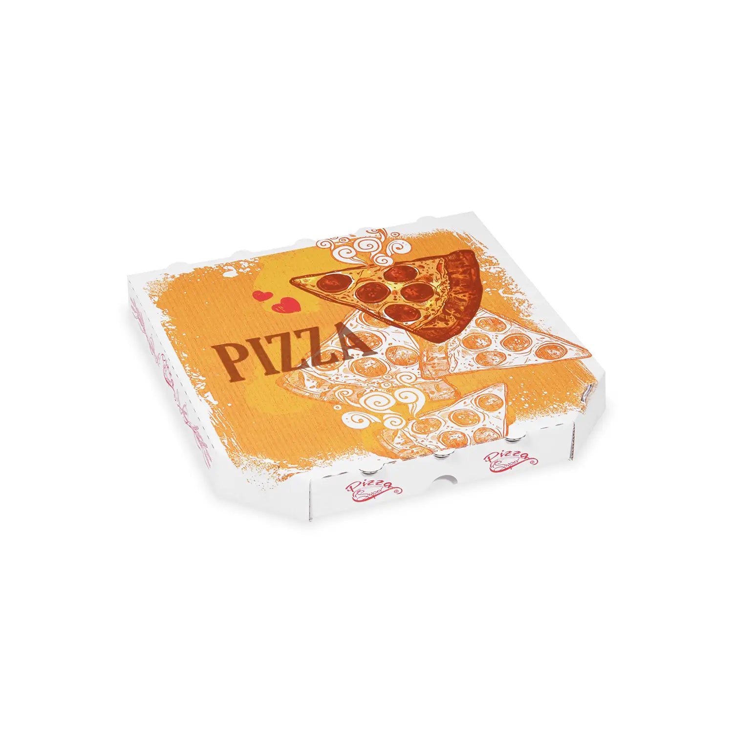 Pizzakarton (aus Mikrowellpappe) weiß