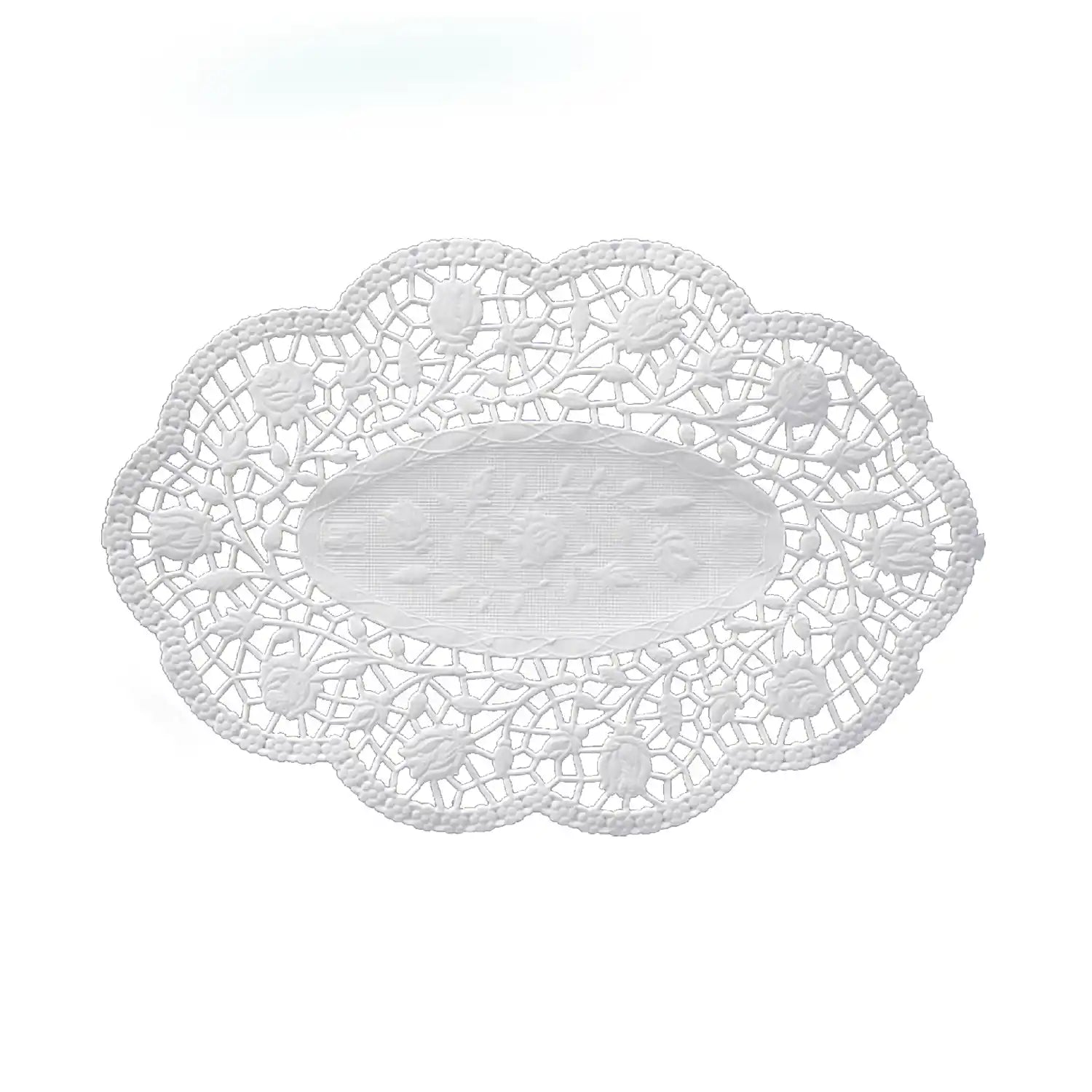 Deko-Spitze (PAP) oval weiß