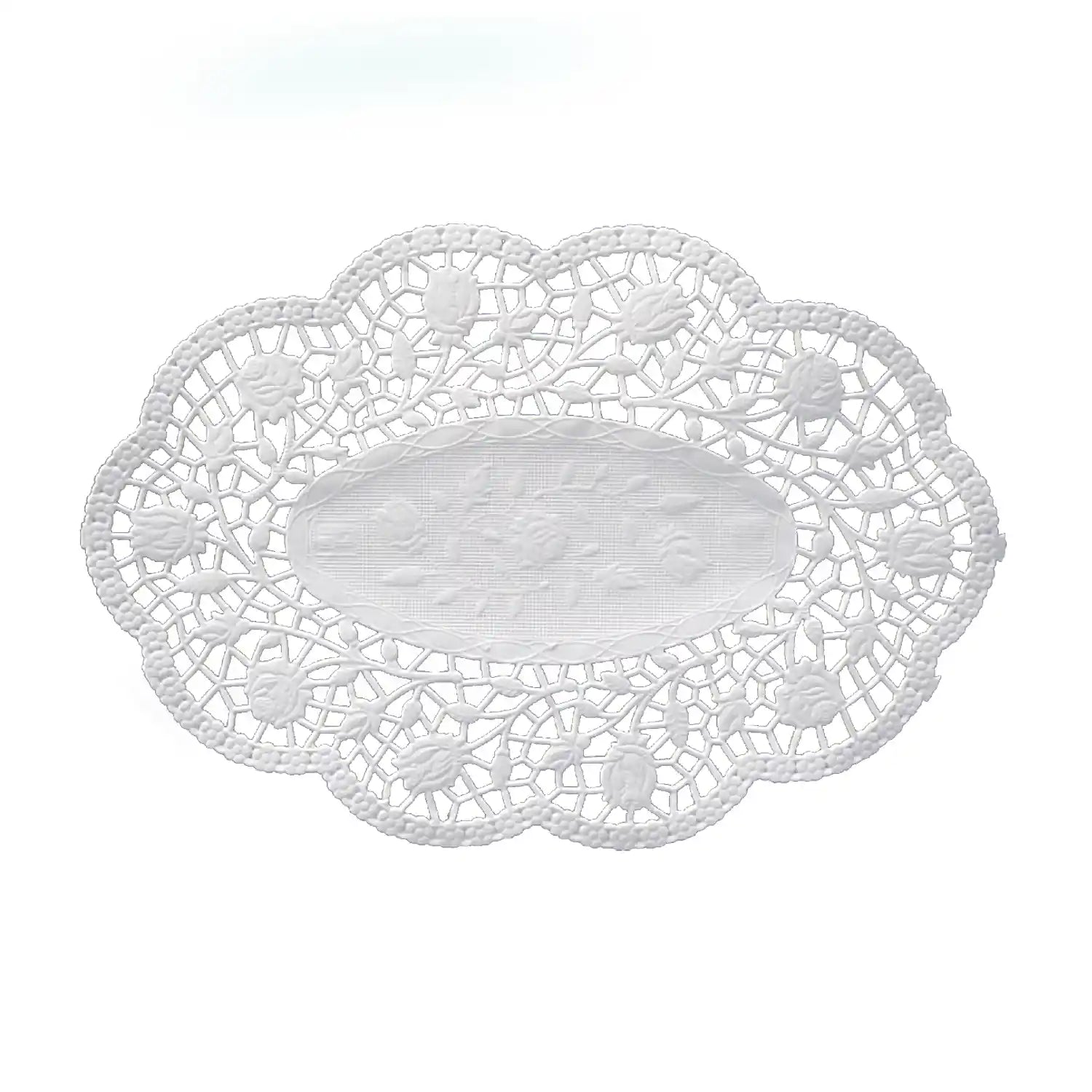 Deko-Spitze (PAP) oval weiß