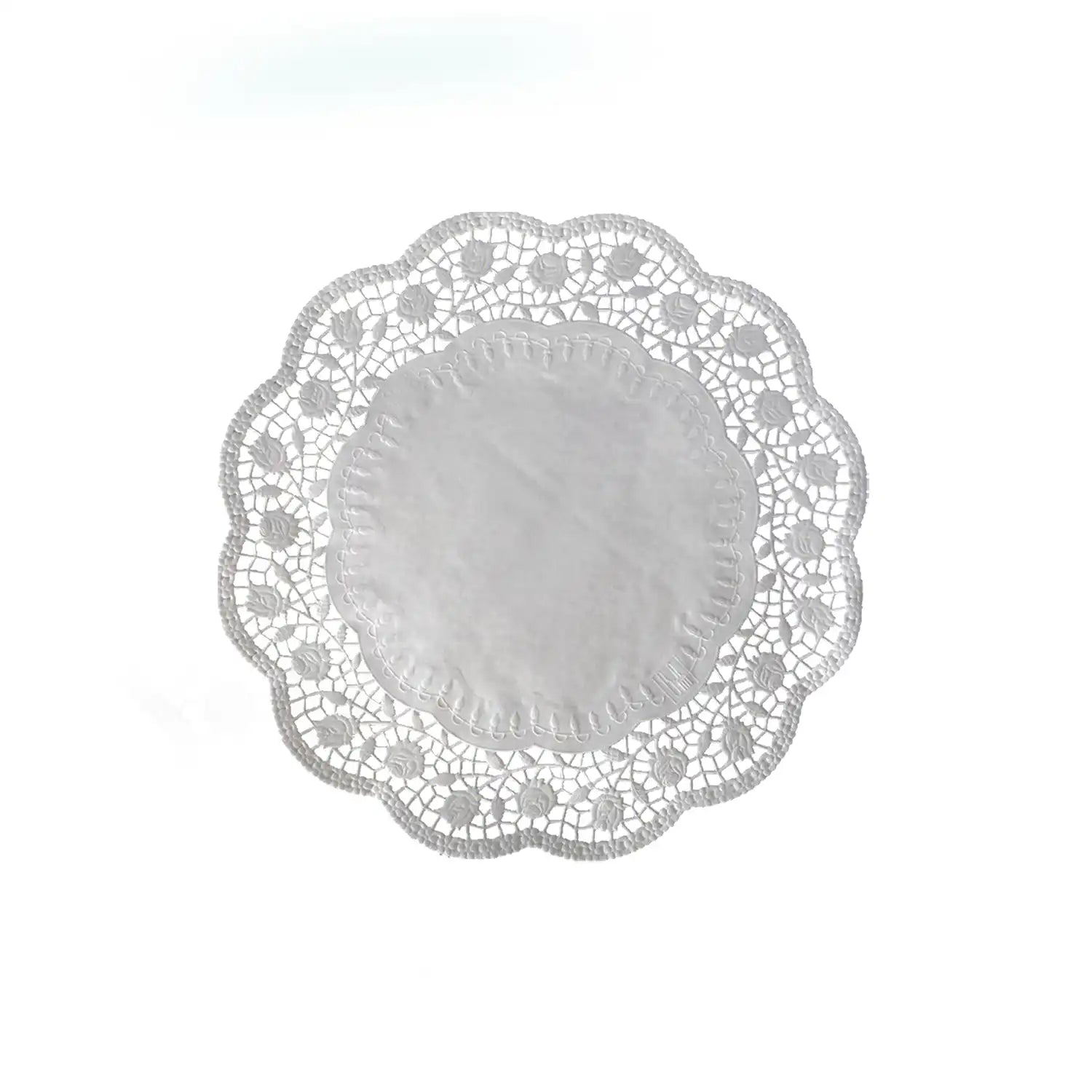 Deko-Tortenspitze (PAP) rund weiß Ø22cm