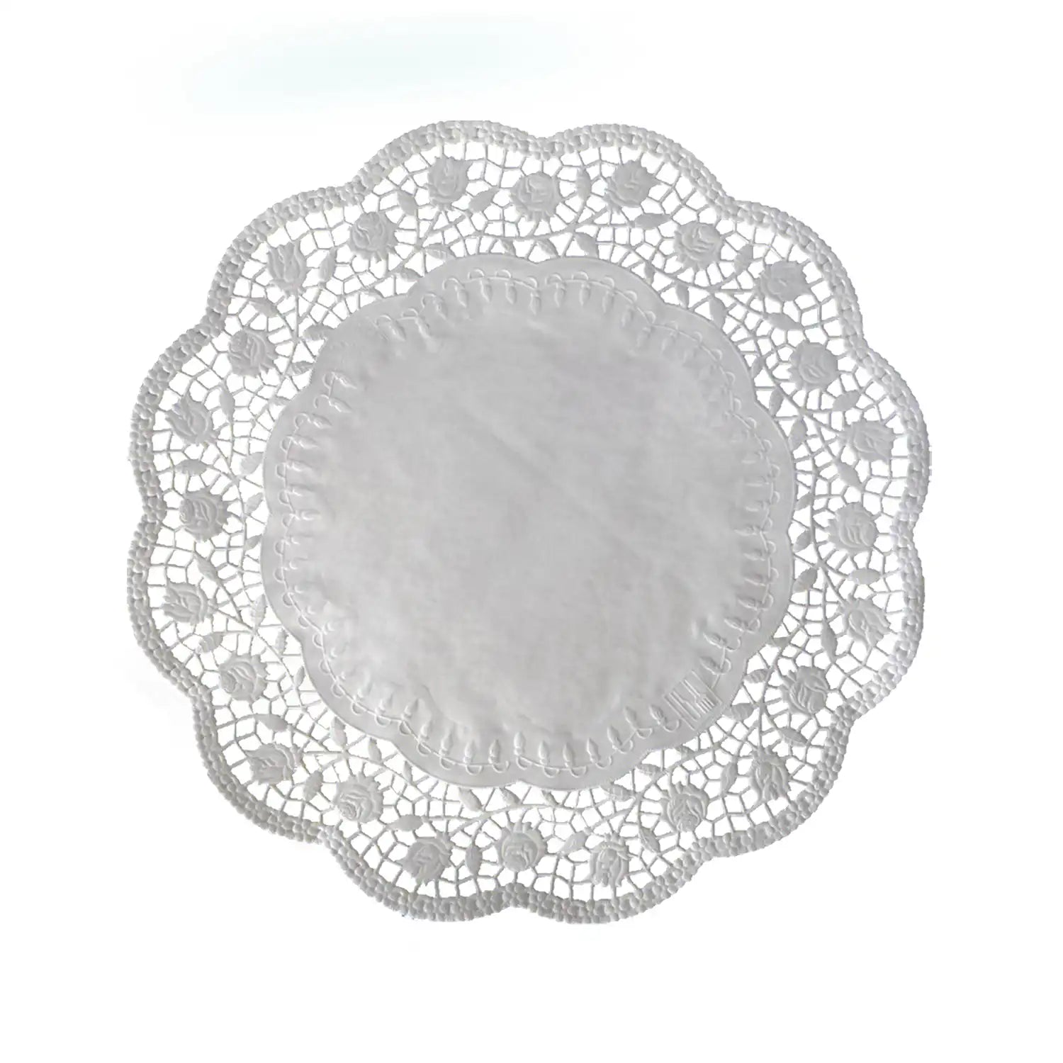 Deko-Tortenspitze (PAP) rund weiß Ø34cm