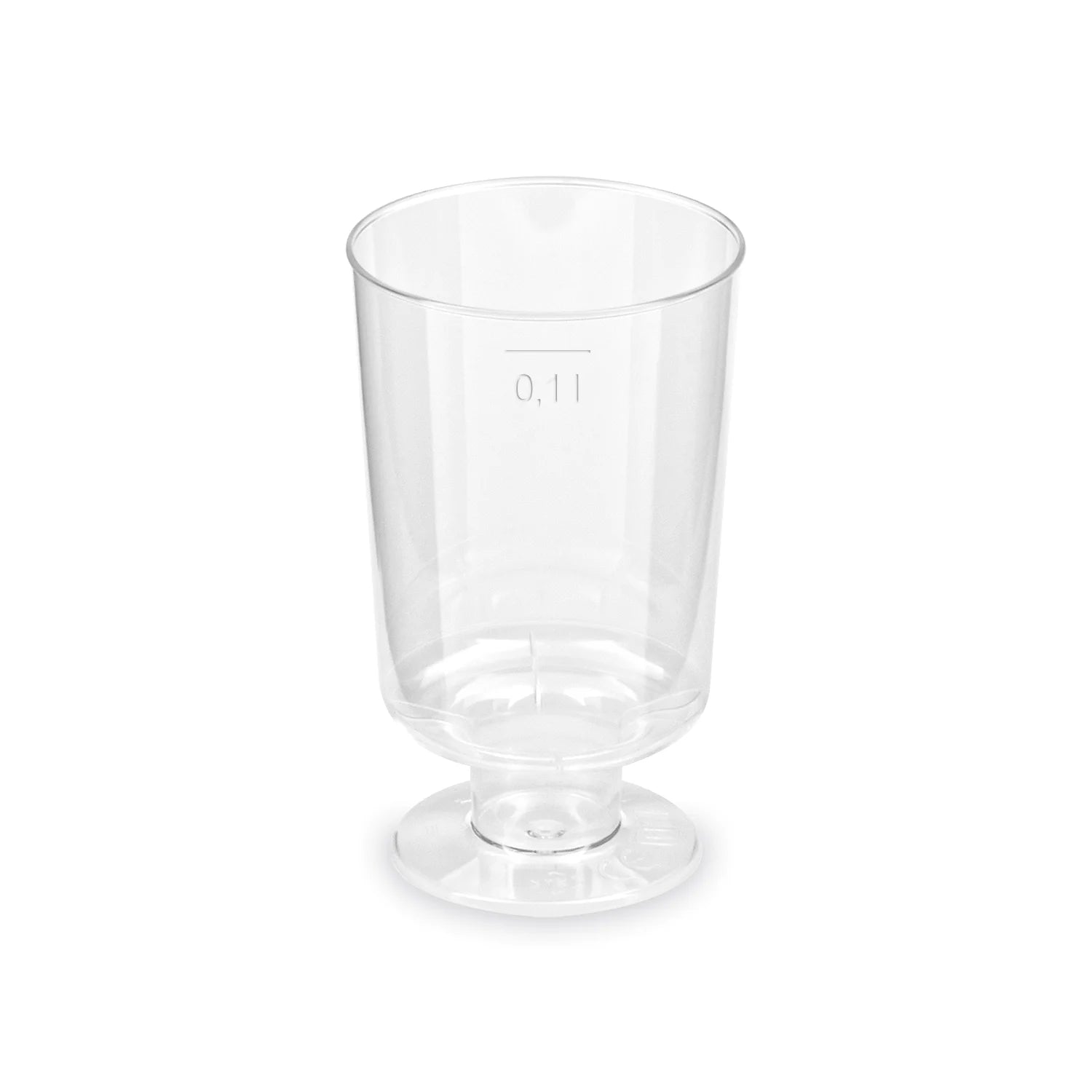 Trinkglas (PS) mit Fuß 0,1l