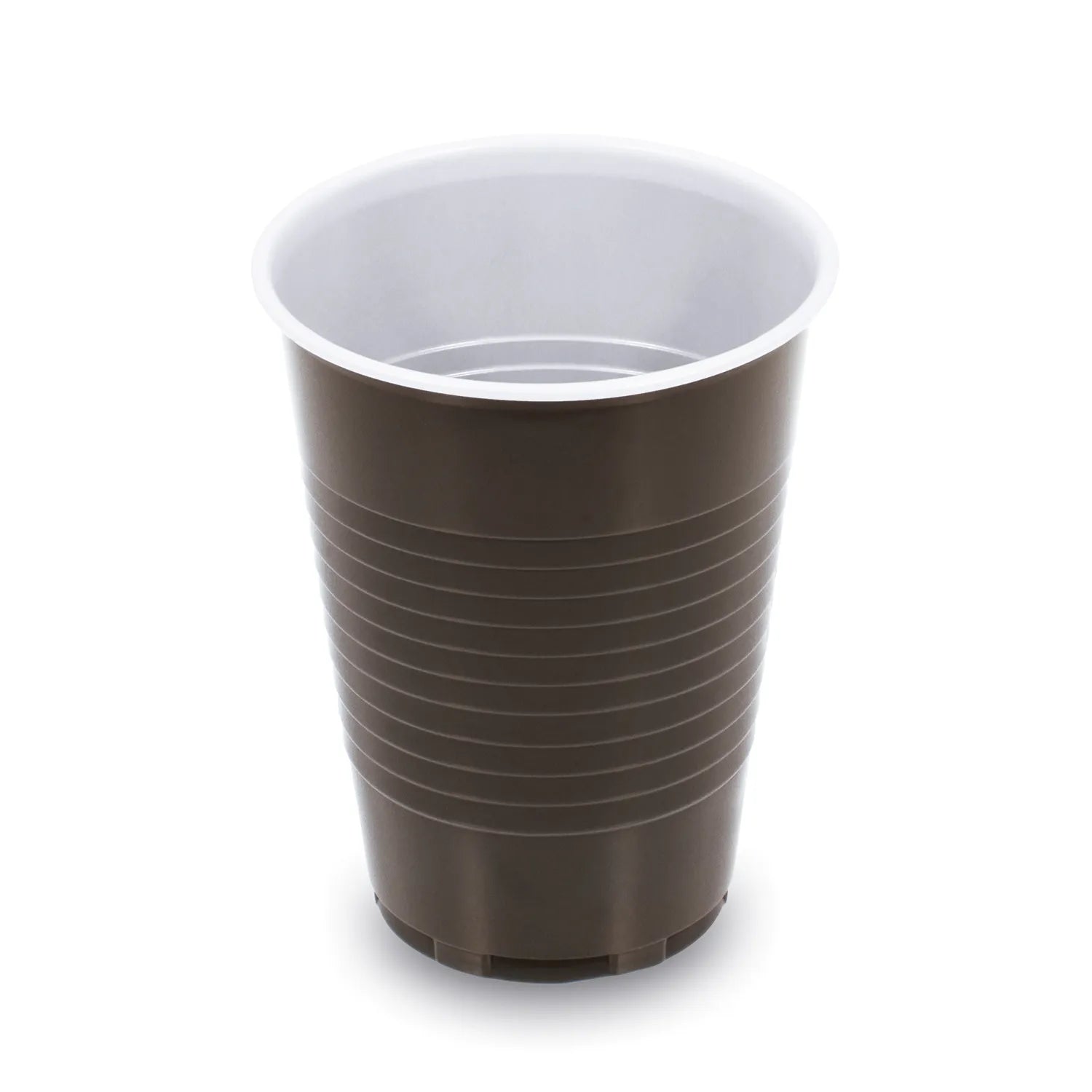 Kaffeebecher (PP) braun/weiß