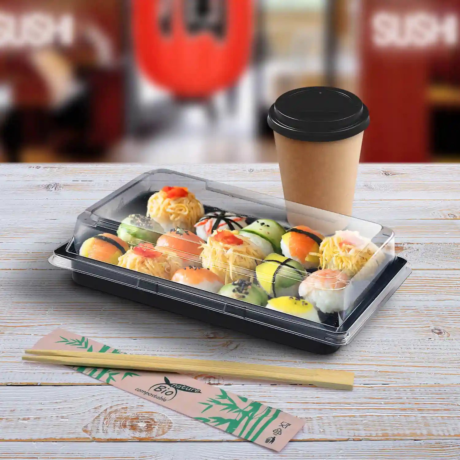 Sushi-Schale (rPET) schwarz