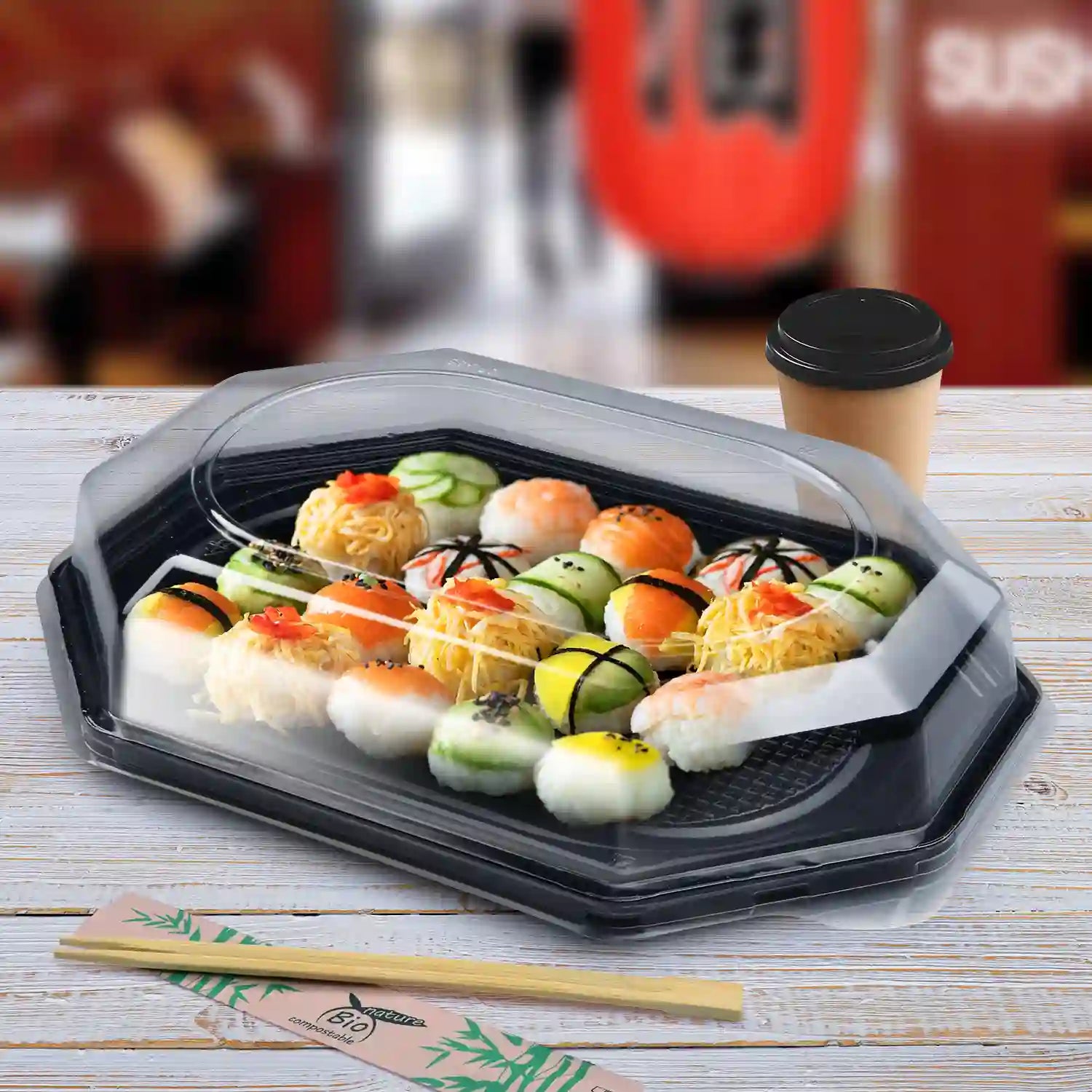 Domdeckel (rPET) für Catering-Platte