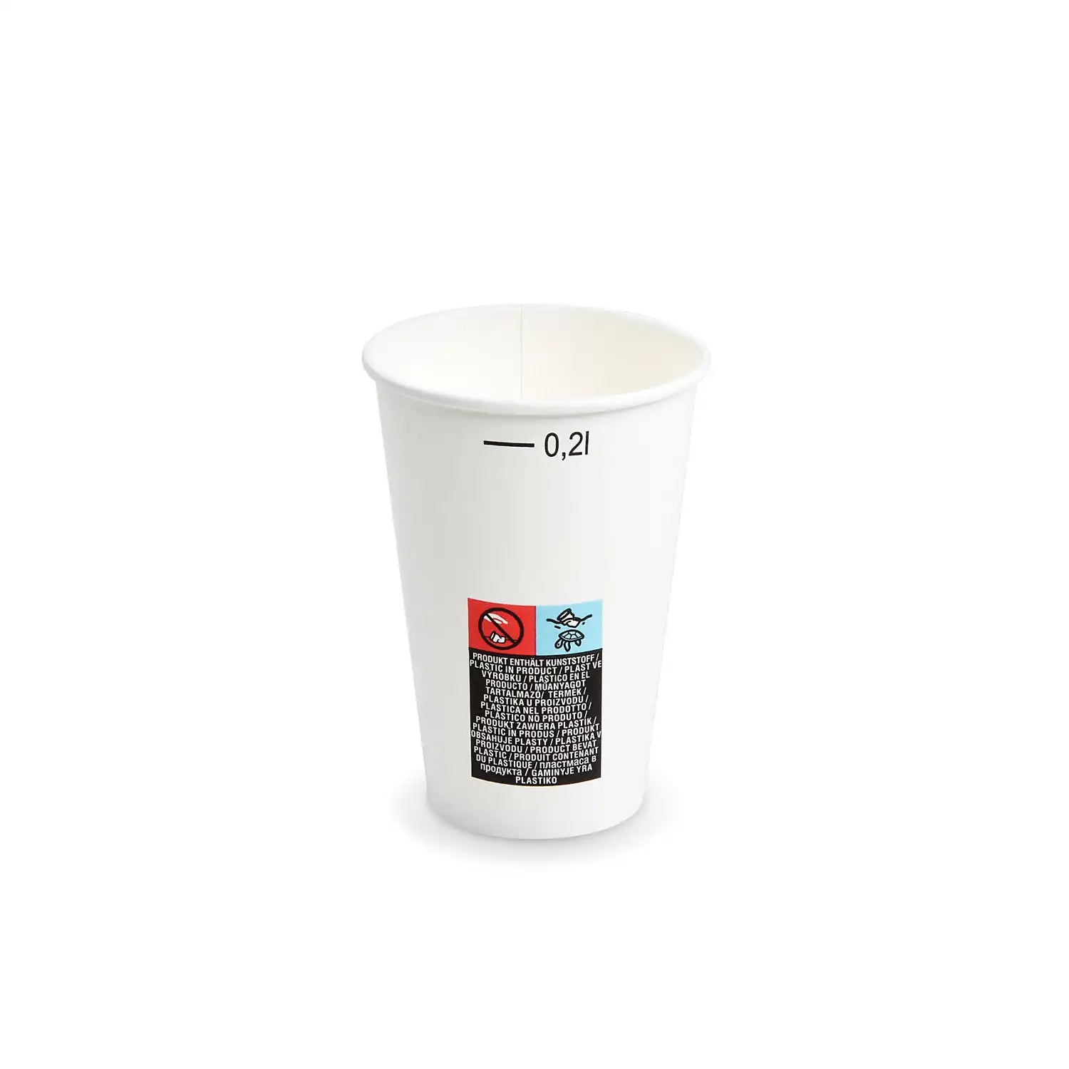 Pappbecher (PAP/PE) mit Füllstrich