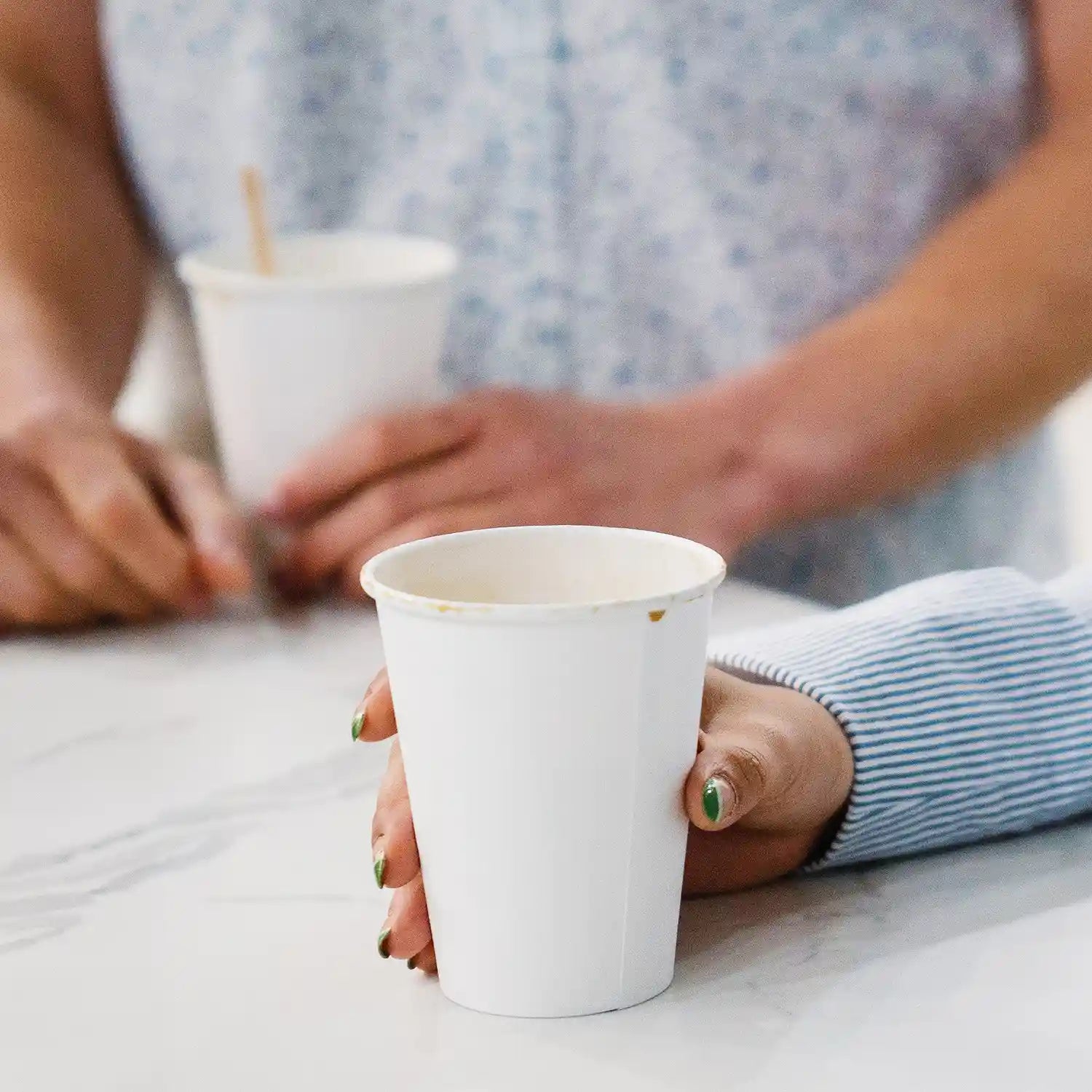Pappbecher (PAP/PE) mit Füllstrich