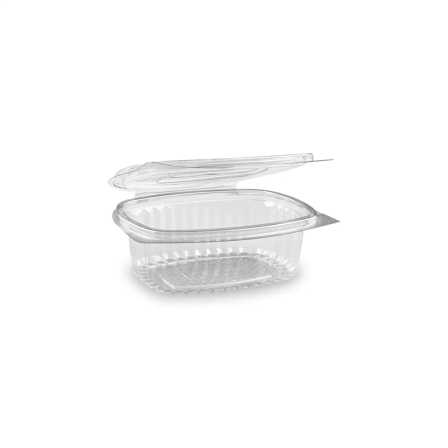 Feinkostbecher (rPET) mit Deckel oval klar
