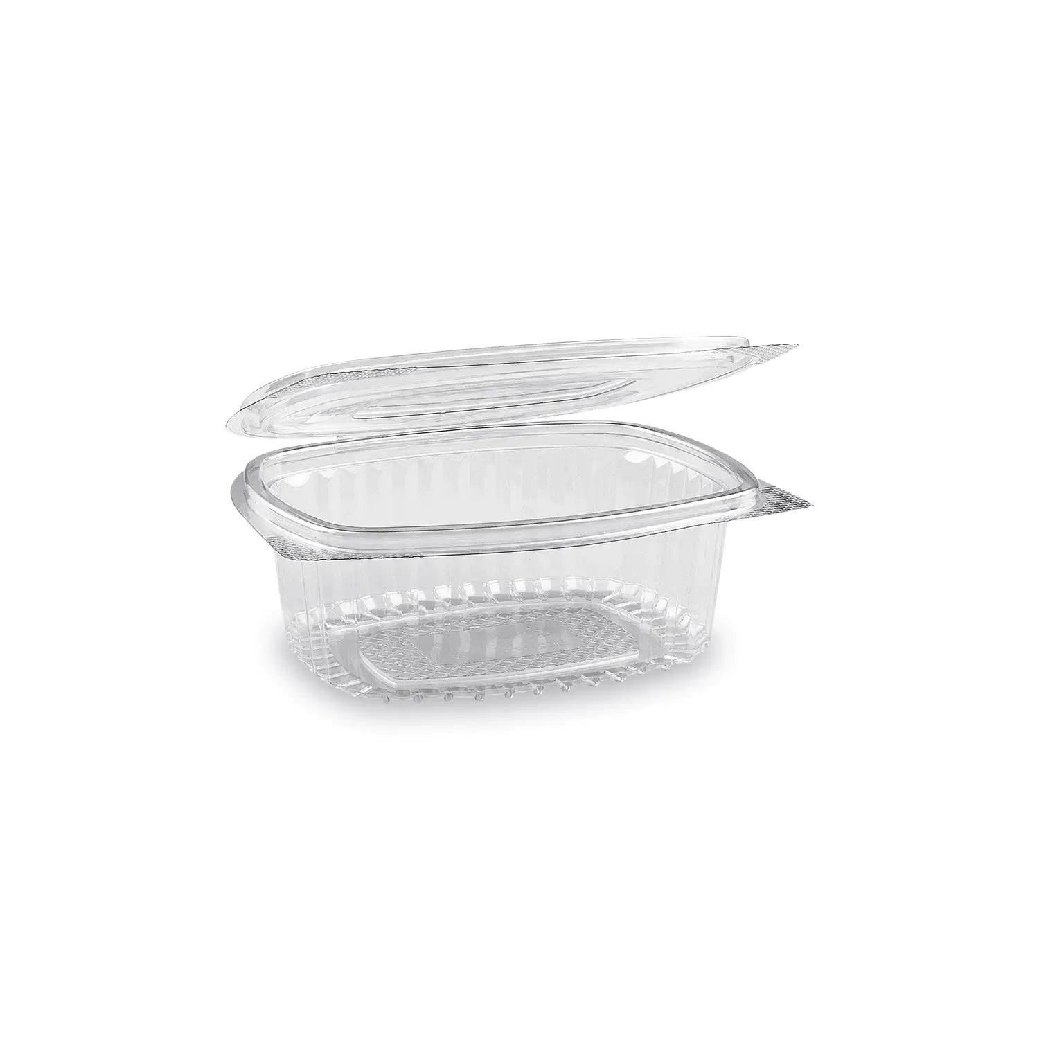 Feinkostbecher (rPET) mit Deckel oval klar