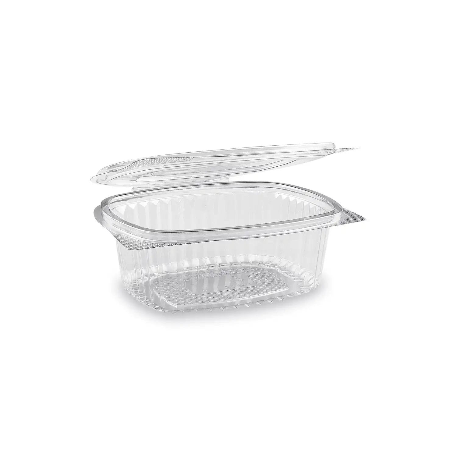Feinkostbecher (rPET) mit Deckel oval klar 500ml