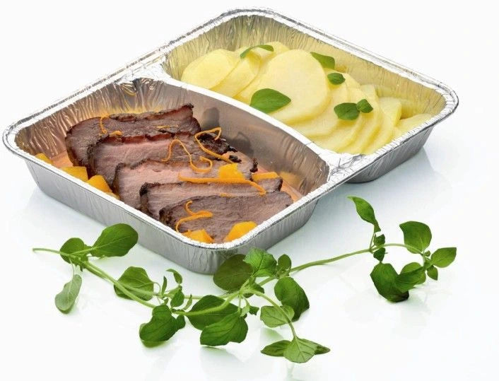 Menü-Schale (ALU) 2-geteilt