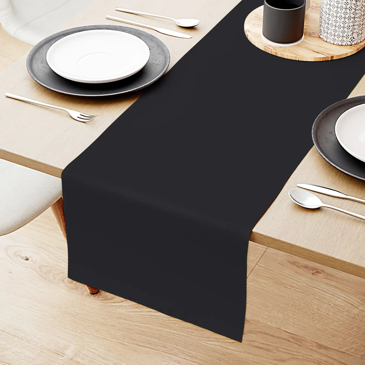 Tischläufer PREMIUM schwarz/braun 40cm x 24m