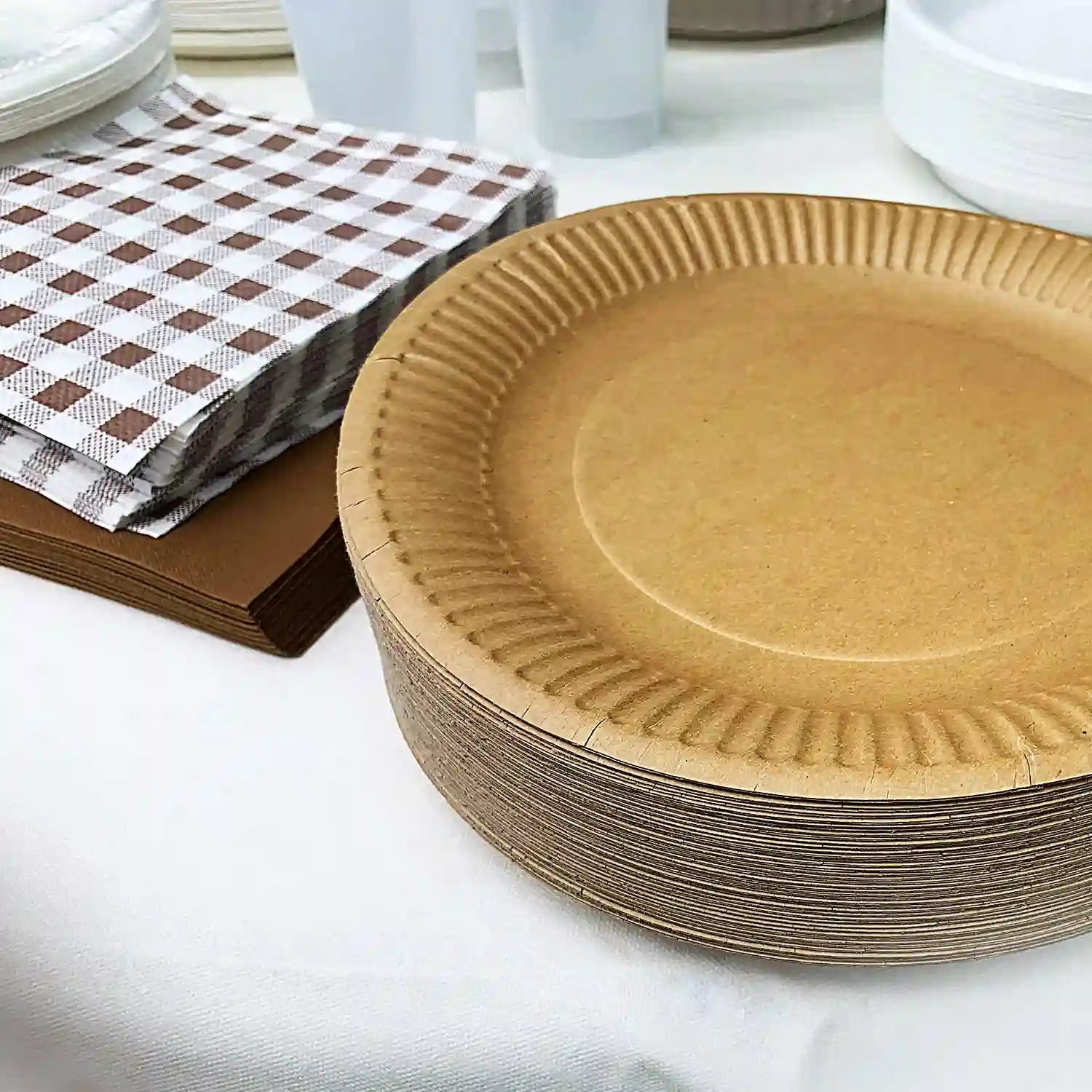 Tischdecke gerollt Premium weiß