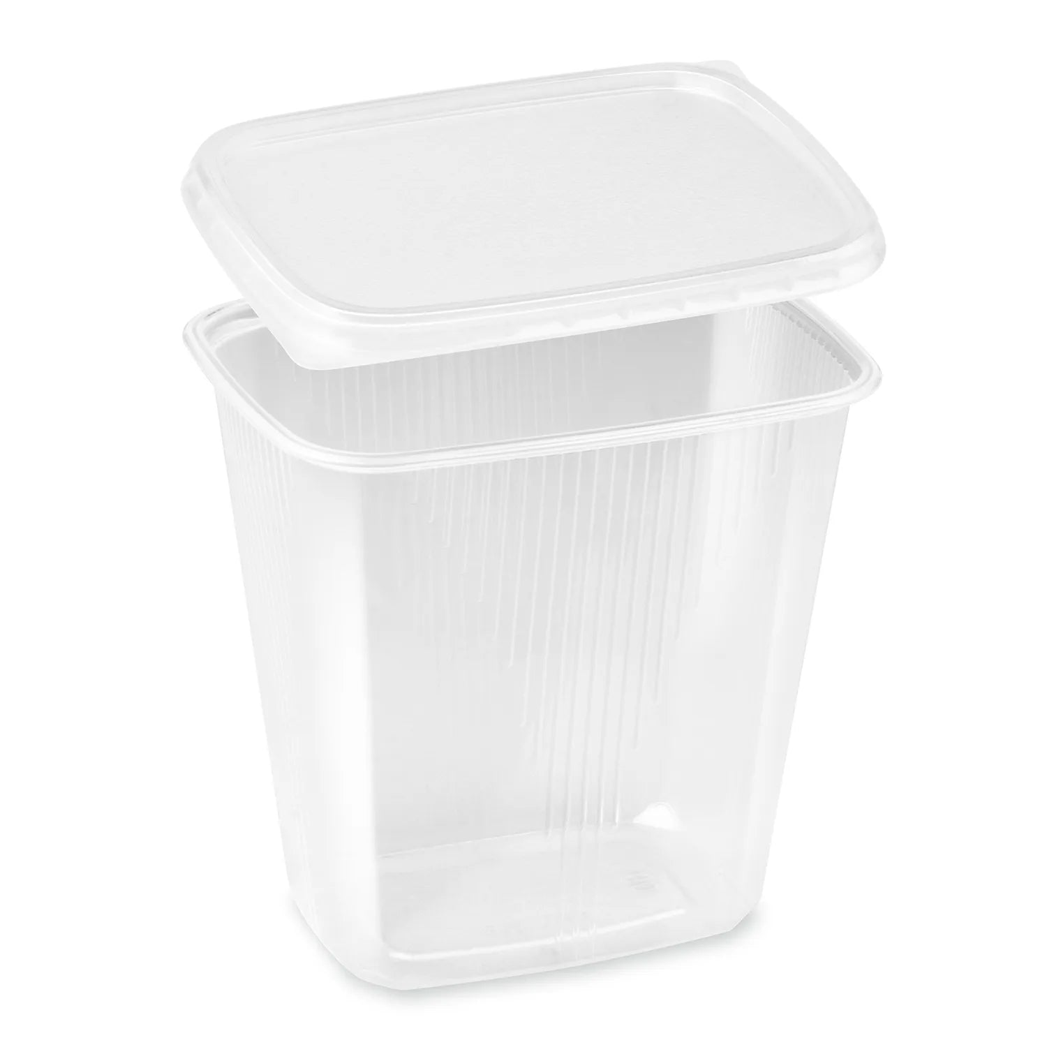 Rechteckbecher (PP) + Deckel SET 500ml