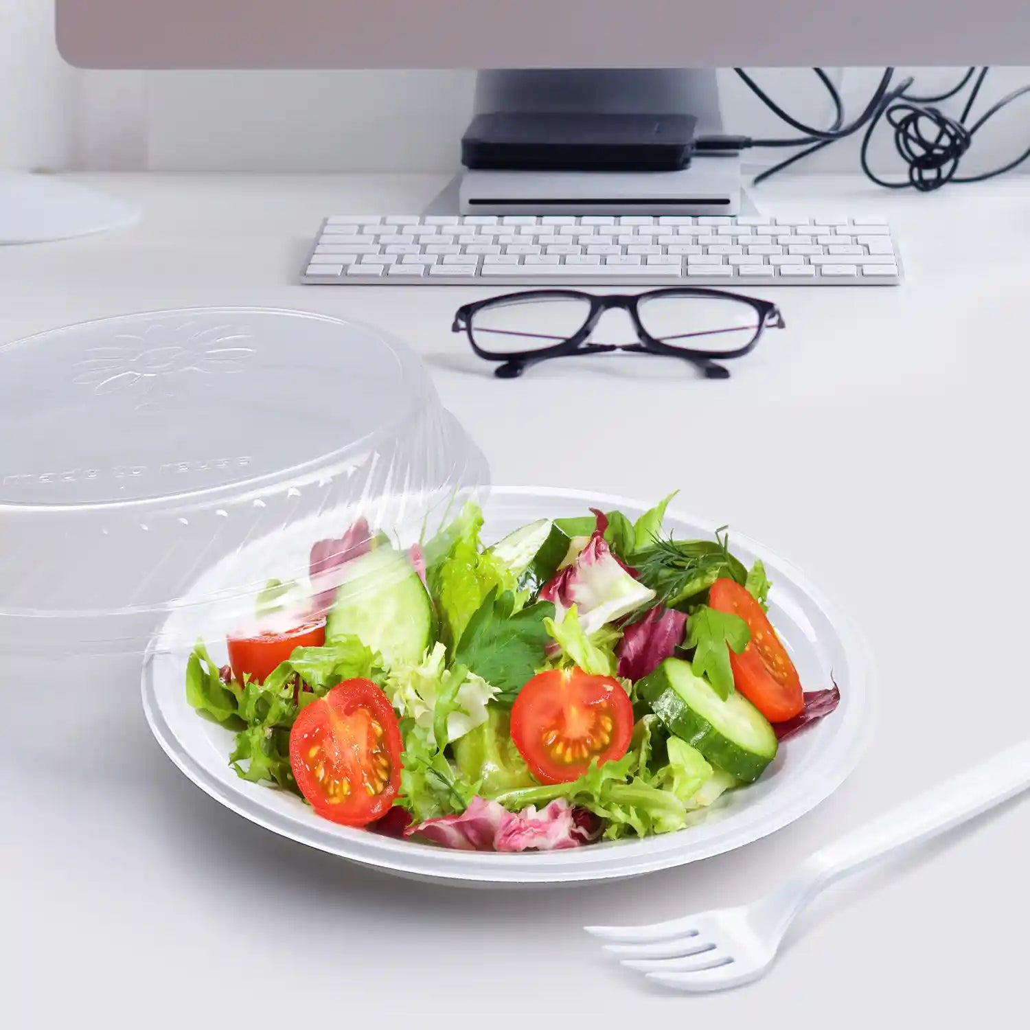 Mehrweg Teller weiß